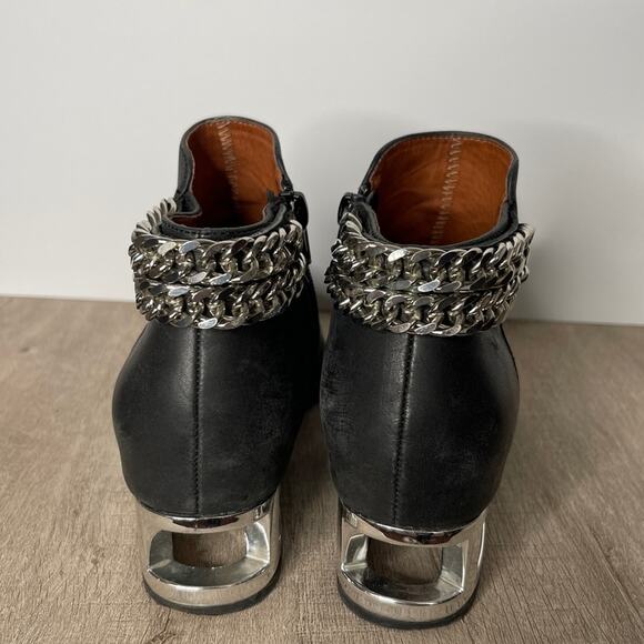 Jeffrey Campbell Black Ankle Boots with Silver Accents - Picture 4 of 6